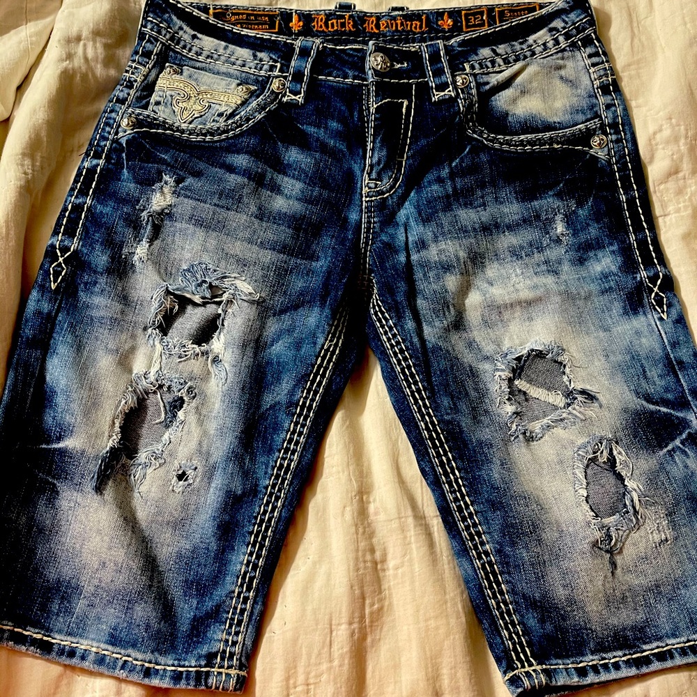 Men’s Rock Revival Jean Shorts